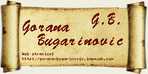 Gorana Bugarinović vizit kartica